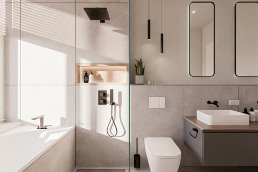 Modern bathroom (visualization)