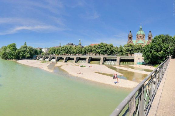 Isar direkt vor der Haustür