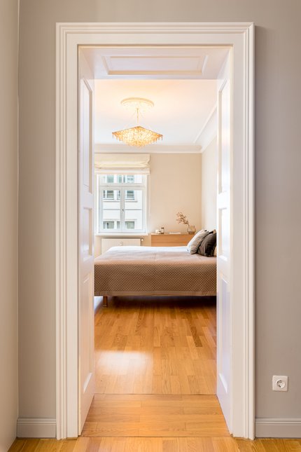 Blick in das Schlafzimmer