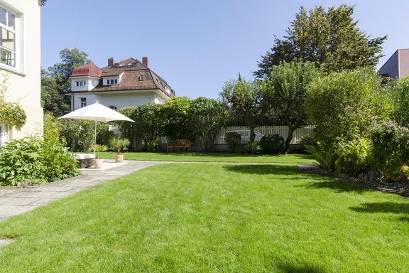 South garden with small pond