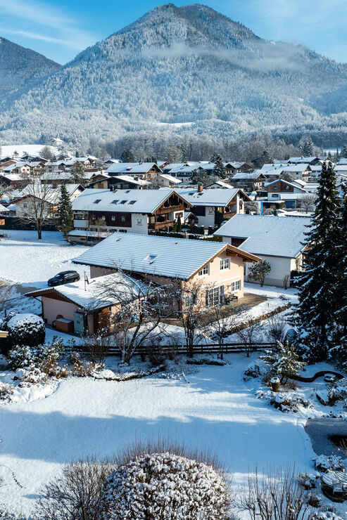 Haus und Garten aus der Vogelperspektive