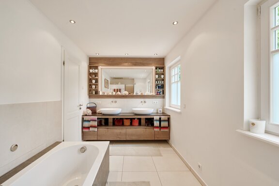 Stylish master bathroom