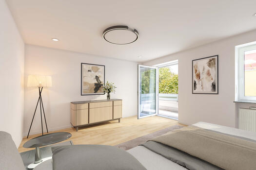 One of 4 bedrooms (visualization)
