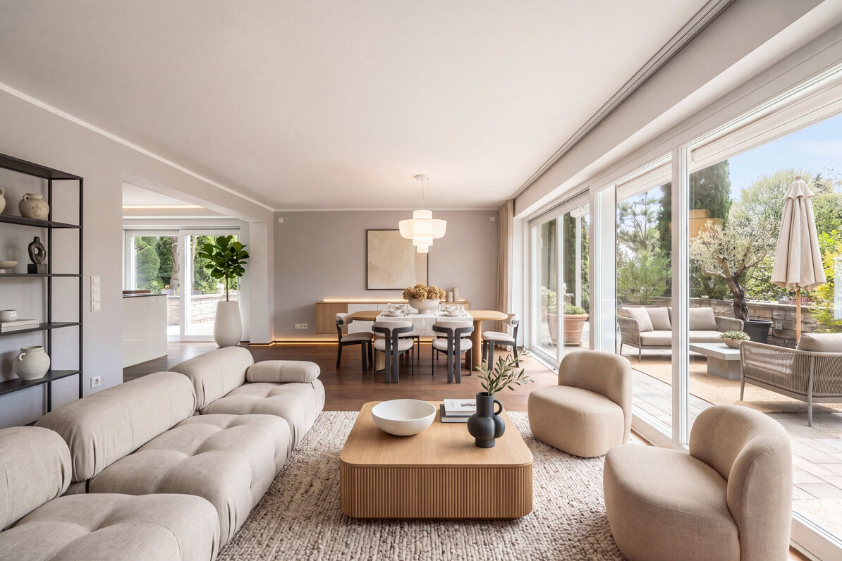 A warm, cozy atmosphere (virtually furnished)