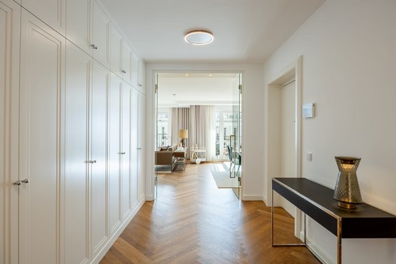 High-quality custom cabinetry provides plenty of storage space