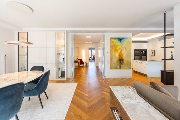 A bright and airy atmosphere throughout the apartment