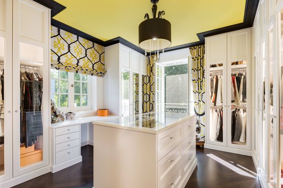 Elegantly styled dressing room