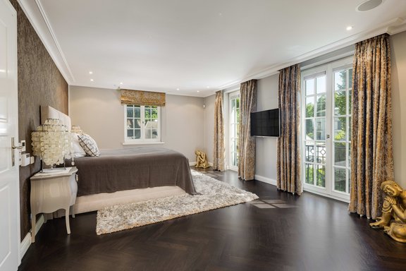 Bright bedroom upstairs