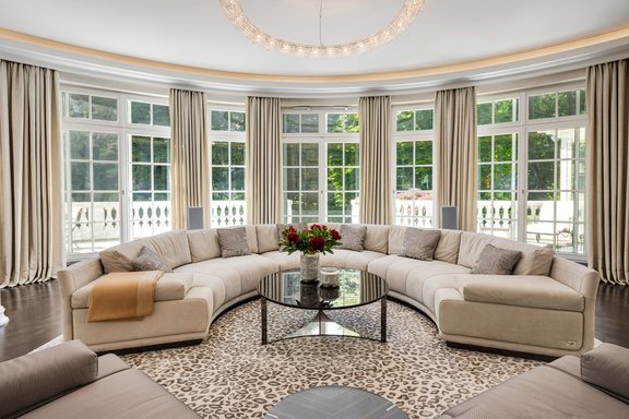 Imposing semi-circular bay window