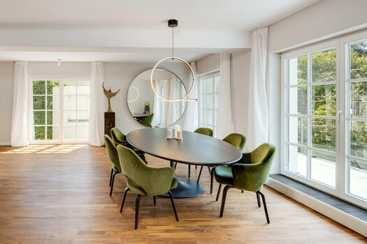 Spacious dining area