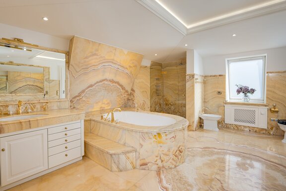 Backlit Master Bathroom