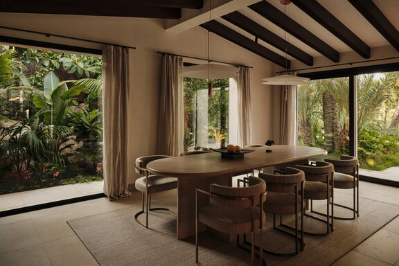 A Delightful Meal with a View of the Countryside