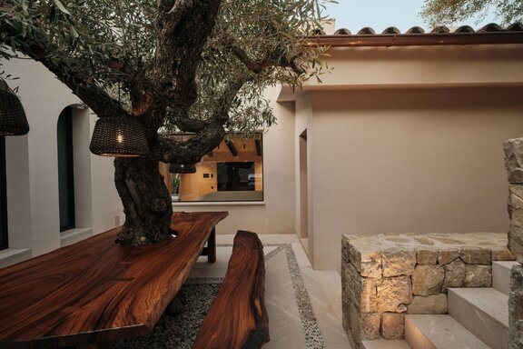 A terrace defined by nature and social interaction