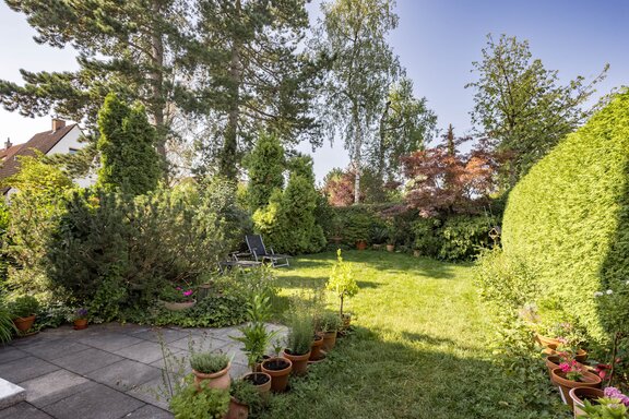 Well-maintained garden