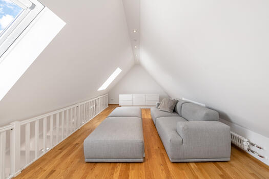 Gallery with skylights