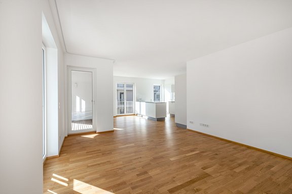 Dining area with open kitchen
