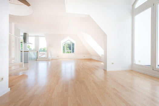 Dining area with open kitchen