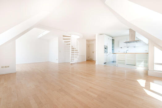 Dining area and kitchen