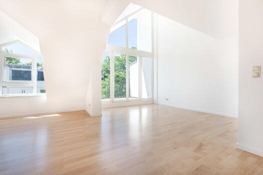 Impressive room heights create perfect light vei
