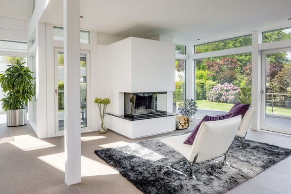 Wohnzimmer mit Terrasse