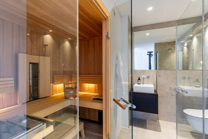 Sauna mit Glasfront