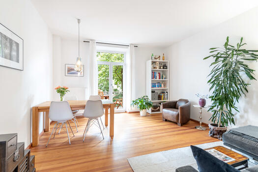 Large living and dining room