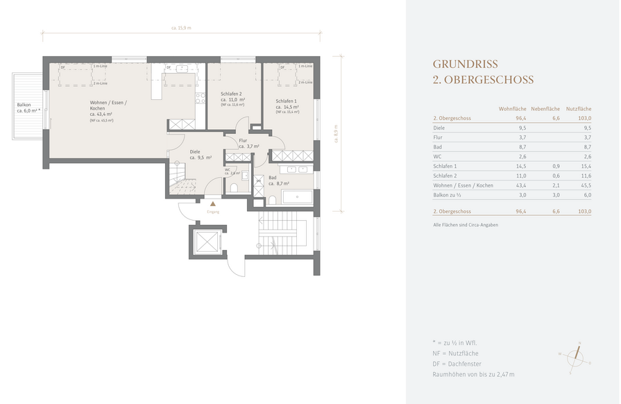 Grundriss 2. Obergeschoss