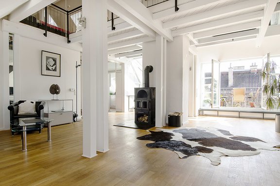 Living room with swedish stove