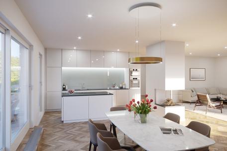 Lichterfüllte Dachterrassen-Wohnung mit perfekter Süd-West-Ausrichtung in ruhiger Villenlage