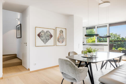 Dining area and kitchen