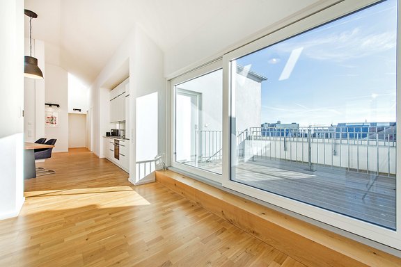 Wohn- Essbereich mit Dachterrasse