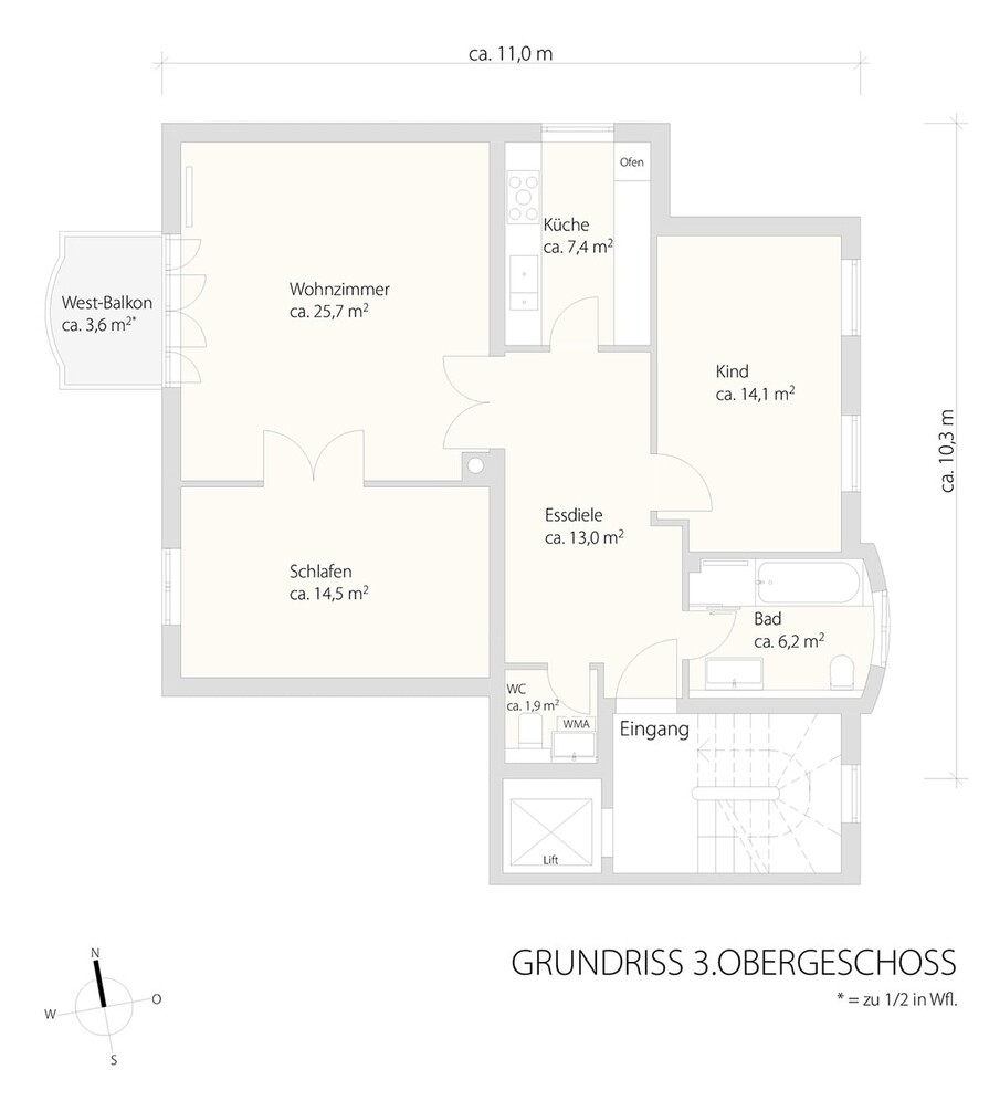 Grundriss 3 OG