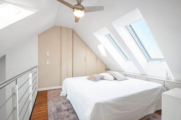 Schlafzimmer auf der Galerie