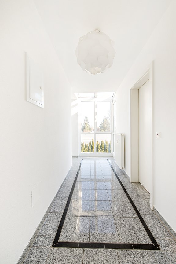 Hallway filled with lights