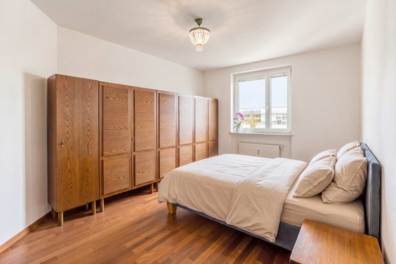 East-facing bedroom
