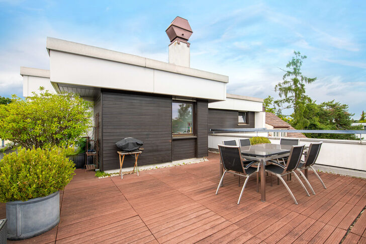 Dachterrasse mit Südwest-Ausrichtung