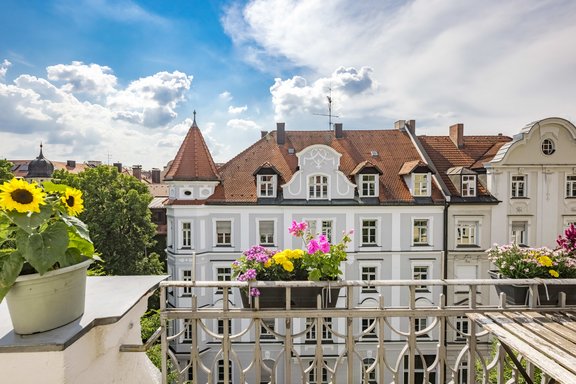 Charmante Aussicht vom Balkon