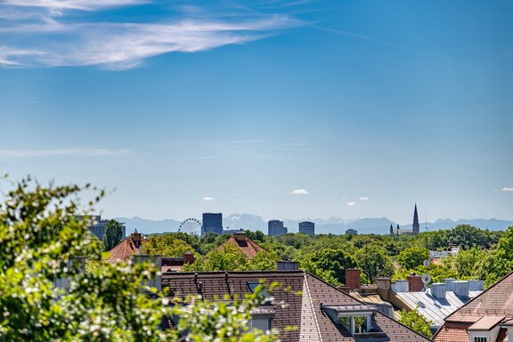 Blick bis in die Alpen