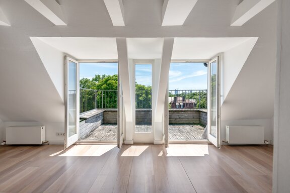 Sonnige Dachterrass