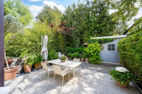 South-facing terrace with charm