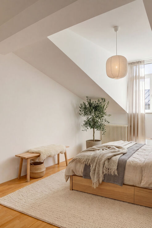 Bildschönes Schlafzimmer (virtuell möbliert)
