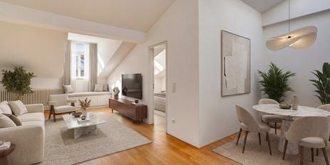 Lichtfülle unter dem Dach: Reizende 2-Zimmer-Wohnung mit Panorama-Terrasse