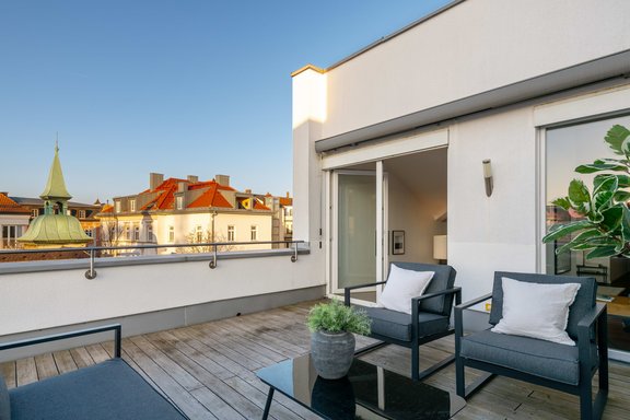 Sonnige Dachterrasse