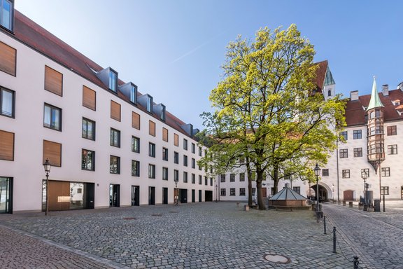 View of the house from the courtyard