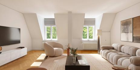 Bezaubernde, familiengerechte 4-Zimmer-Wohnung in Altbau-Villa mit Traumblick auf den Schlosskanal