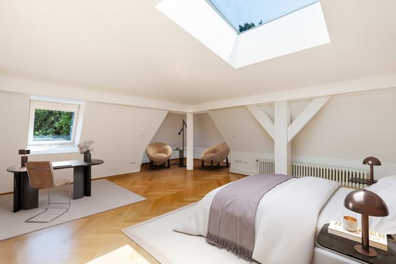 Schlafen virtuell möbliert