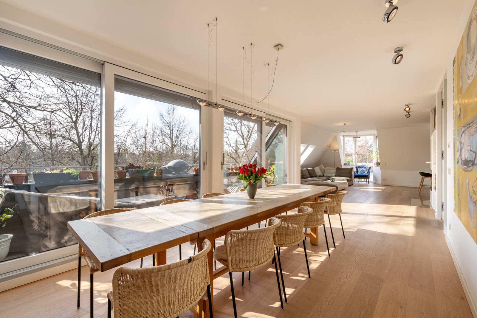 Essbereich mit Dachterrasse