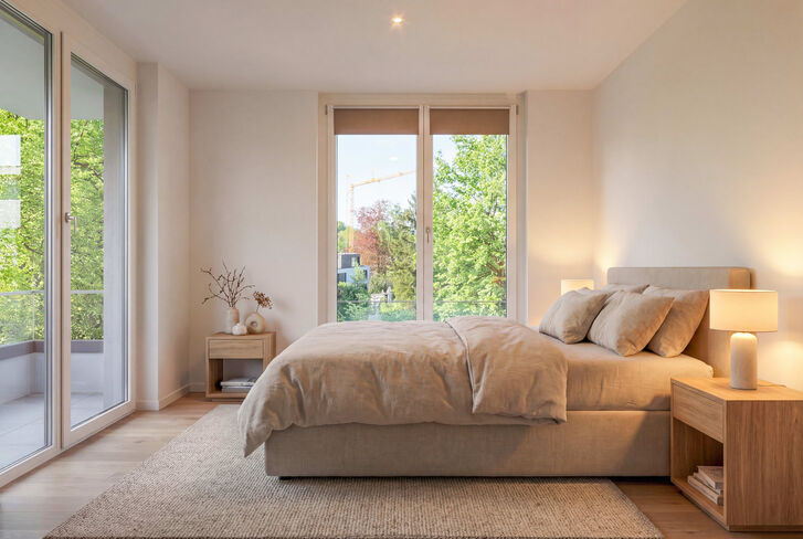 Elegantes Schlafzimmer (visualisiert)