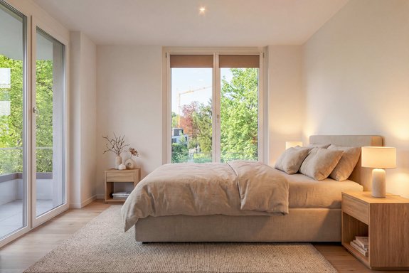 Elegant bedroom (rendered)