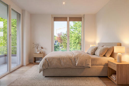 Elegant bedroom (rendered)
